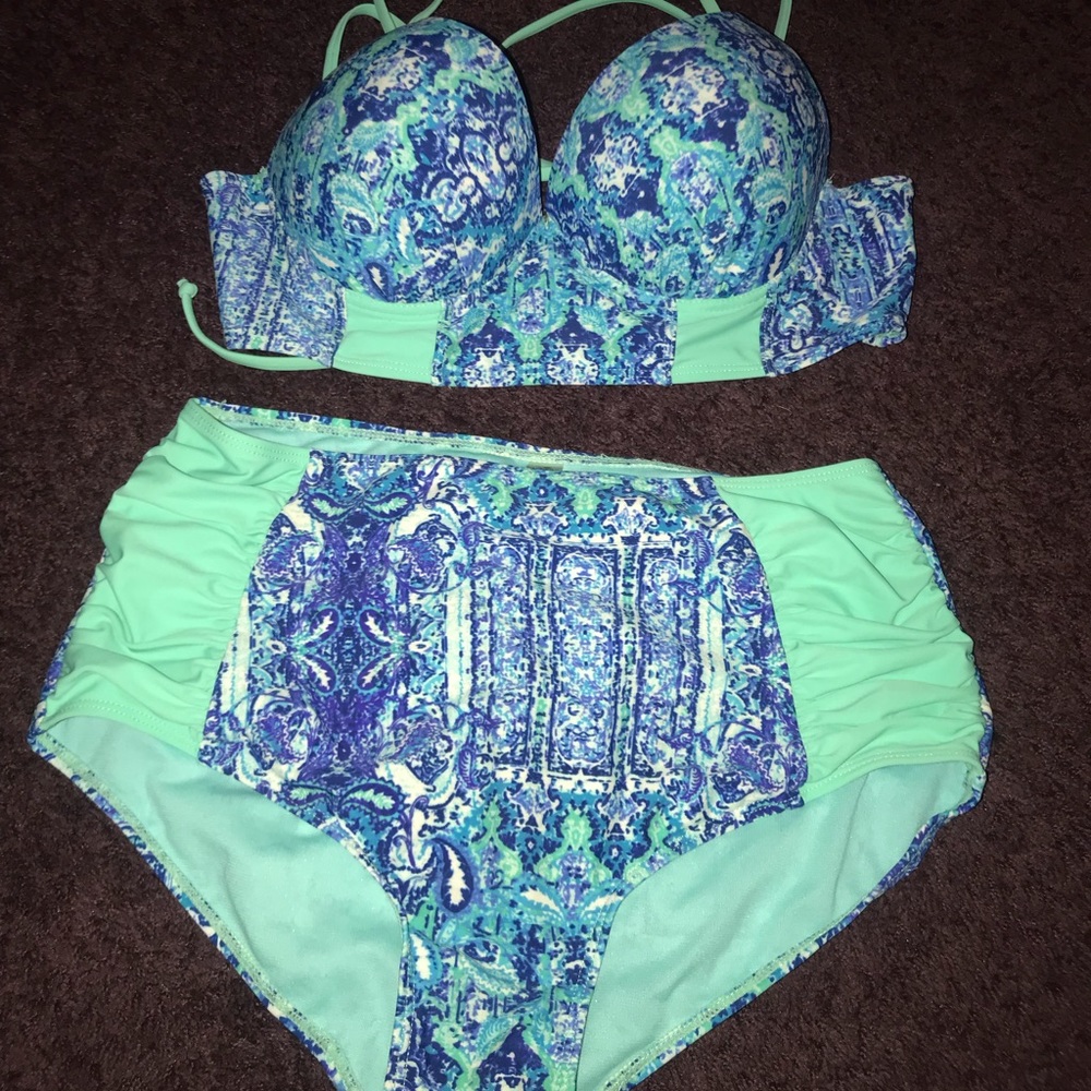 Blue bikini